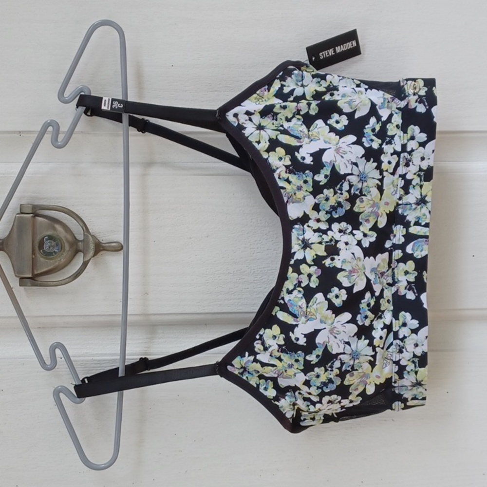 STEVE MADDEN Floral Molded Cup Bra Sz 36C